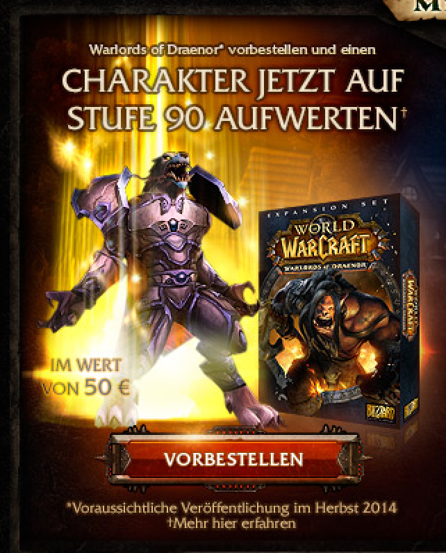 Warlords of Draenor vorbestellbar